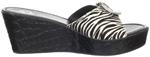 Sandal i zebra kalveskind med hår